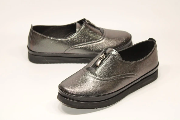 WANETTİ ORTOPEDİK TABAN ÖNDEN FERMUARLI KOLAY GİYİM KADIN GÜNLÜK RAHAT AYAKKABI - 5