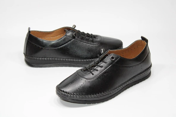 WANETTİ ORTOPEDİK TABAN LASTİK BAĞCIKLI KOLAY GİYİM KADIN GÜNLÜK RAHAT ÇARIK AYAKKABI - 2