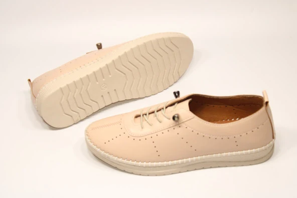 WANETTİ ORTOPEDİK TABAN LASTİK BAĞCIKLI KOLAY GİYİM KADIN GÜNLÜK RAHAT ÇARIK AYAKKABI - 6