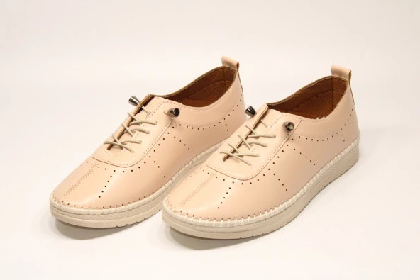 WANETTİ ORTOPEDİK TABAN LASTİK BAĞCIKLI KOLAY GİYİM KADIN GÜNLÜK RAHAT ÇARIK AYAKKABI - 7