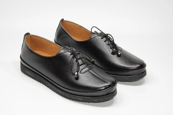 WANETTİ ORTOPEDİK TABAN LASTİK BAĞCIKLI KOLAY GİYİM KADIN GÜNLÜK RAHAT AYAKKABI - 6