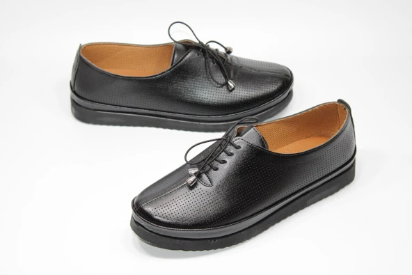 WANETTİ ORTOPEDİK TABAN LASTİK BAĞCIKLI KOLAY GİYİM KADIN GÜNLÜK RAHAT AYAKKABI - 7