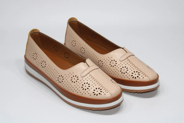 WANETTİ ORTOPEDİK KAUÇUK KAYMAZ TABAN BAĞSIZ KOLAY GİYİM KADIN ÇİÇEK DESEN GÜNLÜK BABET AYAKKABI