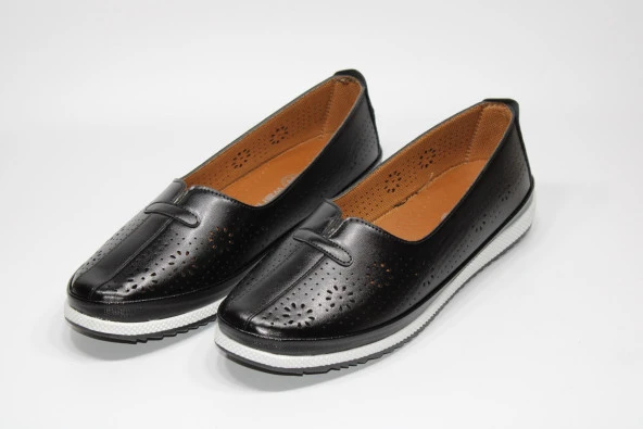 WANETTİ ORTOPEDİK KAUÇUK KAYMAZ TABAN BAĞSIZ KOLAY GİYİM KADIN ÇİÇEK DESEN GÜNLÜK BABET AYAKKABI - 7