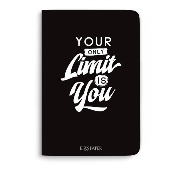 Blackboard Your Oonly Limit Is You İnce Kapak Düz Çizgisiz Defter