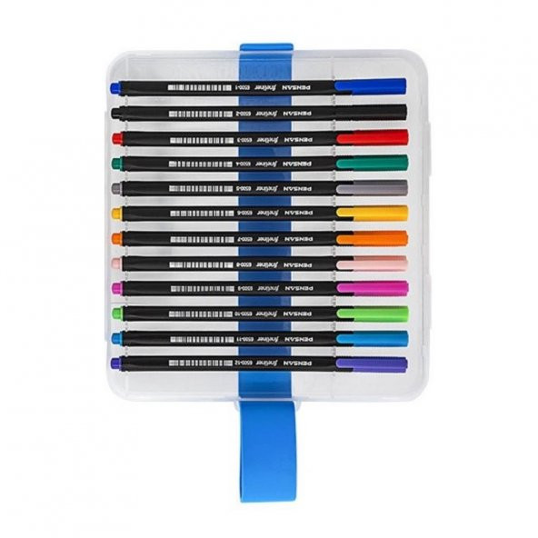Fineliner Kalem 24 Renk Plastik Kutu 0.4mm Keçe Uçlu Kalem 1 Paket Pensan Fineliner 6500HP 0.4mm Keçe Uçlu Kalem - 4