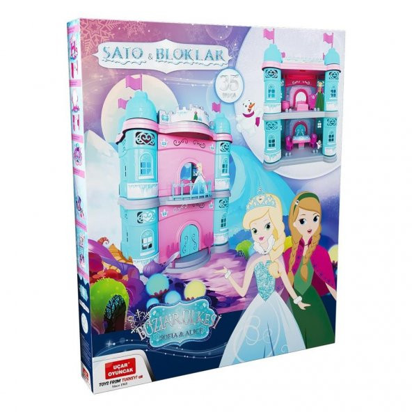 Uçar Oyuncak Buzlar Ülkesi Şato Oyun Seti 35 Parça Bloklu - 2