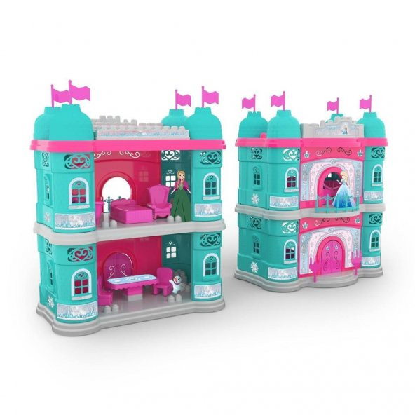 Uçar Oyuncak Buzlar Ülkesi Şato Oyun Seti 35 Parça Bloklu - 3