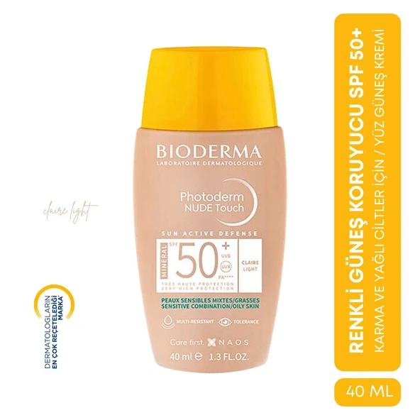 Bioderma Photoderm Nude Touch Light Colour SPF50+ 40 ml ürün görseli 1