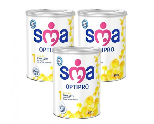 SMA Optipro Probiyotik 1 Bebek Sütü 0-6 Ay 800 gr 3'lü Paket