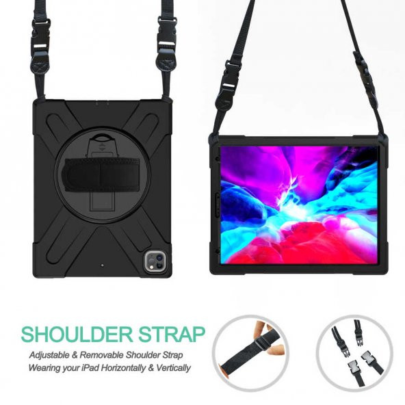 Apple iPad Pro 12.9 2020 Zore Defender Korumalı Tablet Silikon - 5