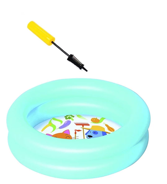 Pompası ile Bestway 51061, Desenli Zeminli Şişme Çocuk Havuz SET (61x15cm) - 2