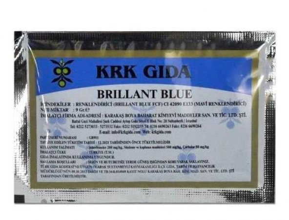 Mavi Gıda Boyası