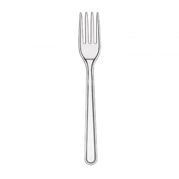Point Plastik Lüx Şeffaf Çatal - 18 Cm. - 3.2 Gr. - 3000 Adet - Koli - 2