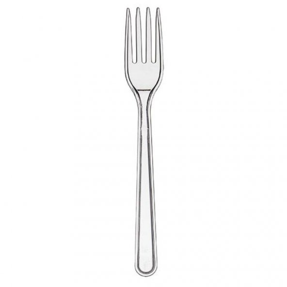 Point Plastik Lüx Şeffaf Çatal - 18 Cm. - 3.2 Gr. - 50 Adet - Paket - 2