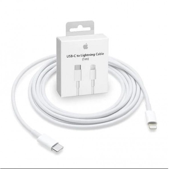 Apple iPhone 11/11 Pro Max Lightning Hızlı Şarj Kablosu 1 Metre USB C Lightning Şarj Kablosu
