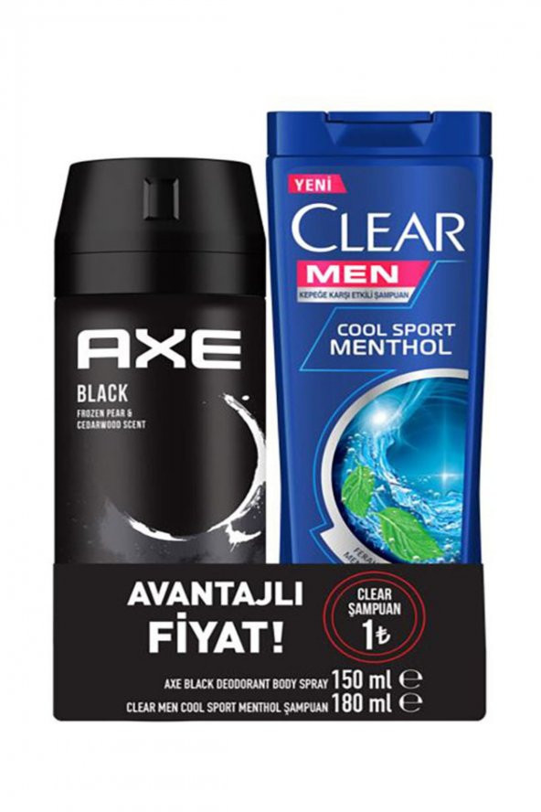 Black Deodorant 150 Ml + Clear Sampuan 180 Ml