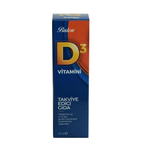 Balen Sıvı D3 Vitamini Takviye Edici Gıda Likit Vitamin D3 20 ML - Resim 5