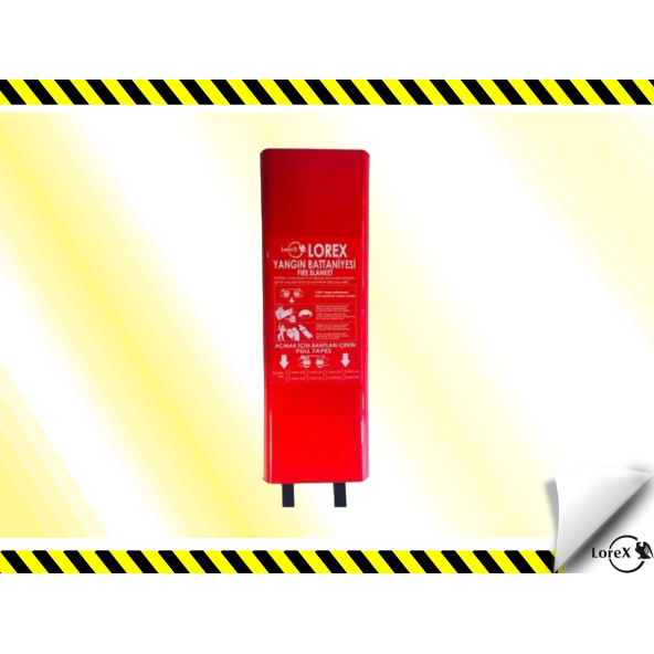 LOREX LR-FB1015B 100cm x 150cm Kutulu Yangın Battaniyesi
