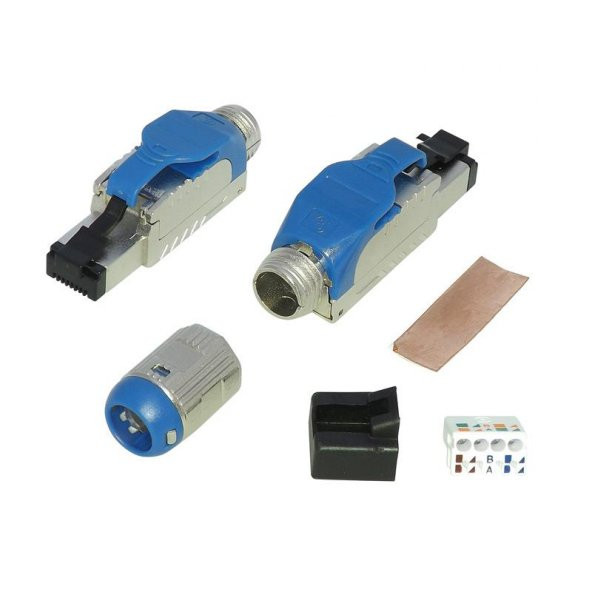 Cat. 8 RJ45 Endüstriyel Tip IP20 STP Konnektör - Resim 2