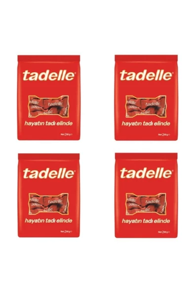 Tadelle 200 gr Fındık Dolgulu Mini Sütlü Çikolata 4 lü Set