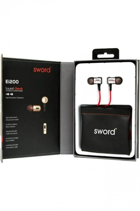 Sword Ei200 Kulak İçi Kablolu Kulaklık - Siyah - 1