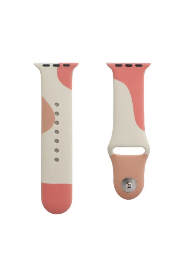 Apple Watch 7 41mm Silikon Rahat Renkli Soft Spor Kordon KRD-62 - 9