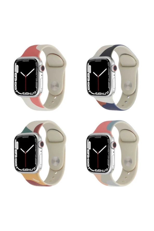Apple Watch 40mm Silikon Rahat Renkli Soft Spor Kordon KRD-62 - 9