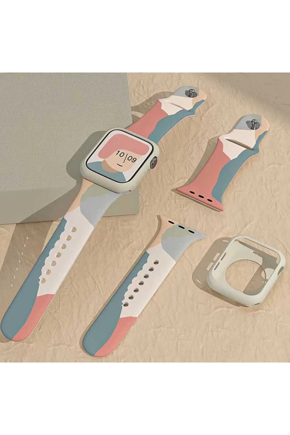 Apple Watch 42mm Silikon Rahat Renkli Soft Spor Kordon KRD-62 - 11