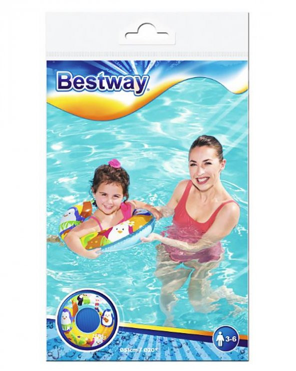 3-6 Yaş Penguen Desenli Simit 51cm (Bestway)