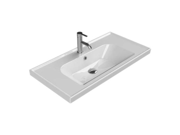 Cerastyle Turkuaz Frame Etajerli Lavabo 90X45 Cm