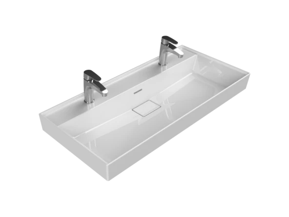 Cerastyle Turkuaz Sharp Etajerli Lavabo 100*48 Cm (Tek Hazne Cıft Bat.)