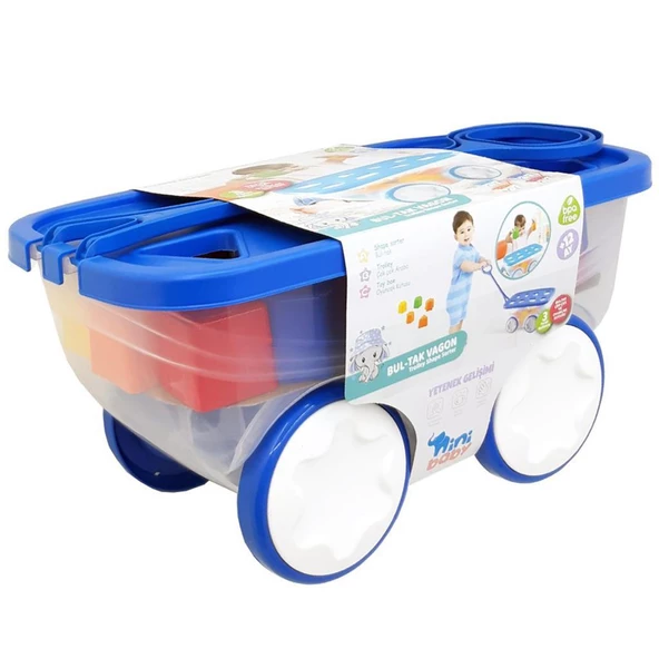 Oyuncak Kutusu Çek Çek Araba Bul-Tak Vagon 3 in 1 - 2