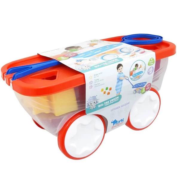 Oyuncak Kutusu Çek Çek Araba Bul-Tak Vagon 3 in 1 - 5