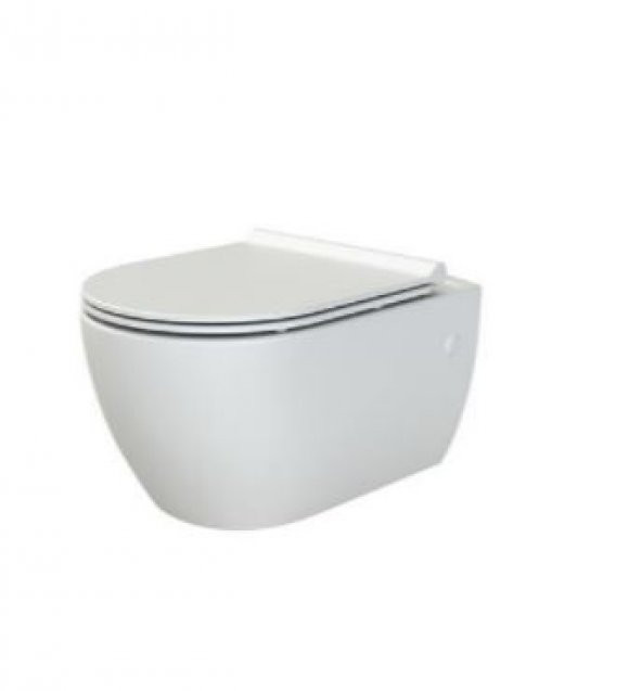 Cıty Rımless Asma Klozet+Yavas Kapak Mat Beyaz