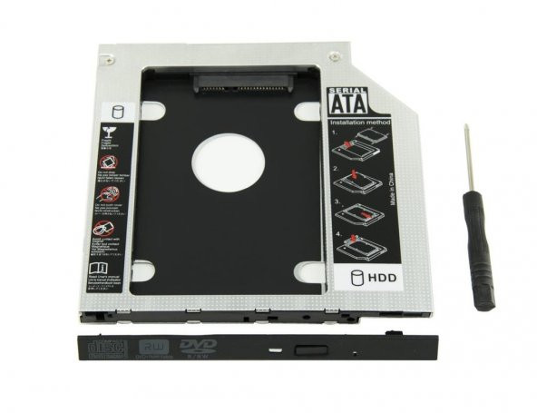 Exper uyumlu DVD-SSD Çevirici Adaptör Kızak 12.5mm Kalın Versiyon