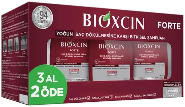 Bioxcin Forte Saç Dökülmesine Karşı Bakım Şampuanı 300 ml - 3 Al 2 Öde