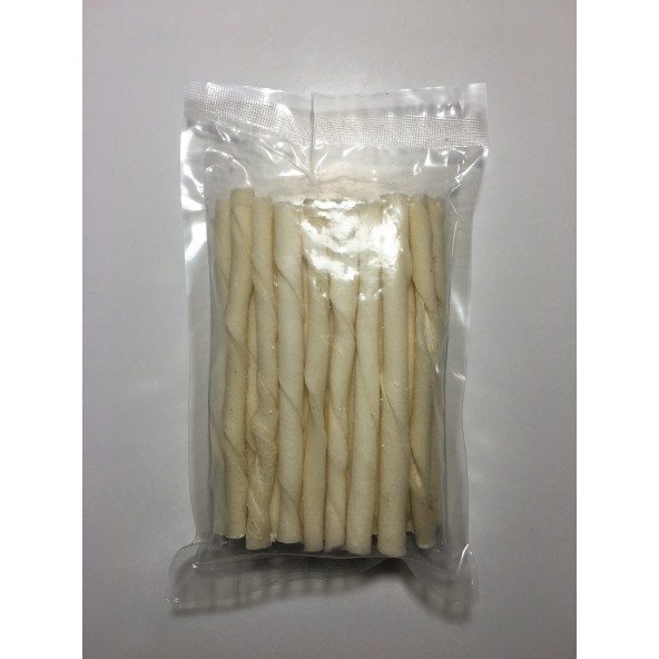 Prochef 25 Adet Beyaz Burgu Çubuk 125 gr Köpek Kemiği & Ödül Maması ( Doğal Sığır Derisi ) - 5