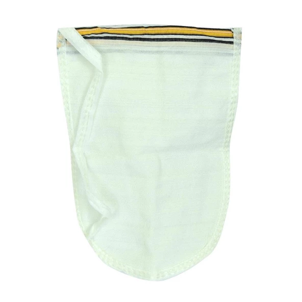 Yüzde 100 Krep Yüz ve Vücut Kesesi Beyaz %100 Krep Kese 17x24cm - 5