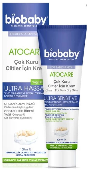 Biobaby Kuru ve Çok Kuru Ciltler İçin Krem 100 ml - 2