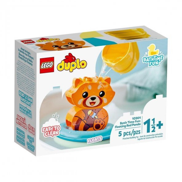 Lego 10964 Banyo Zamanı Eğlencesi: Yüzen Kırmızı Panda, 5 parça