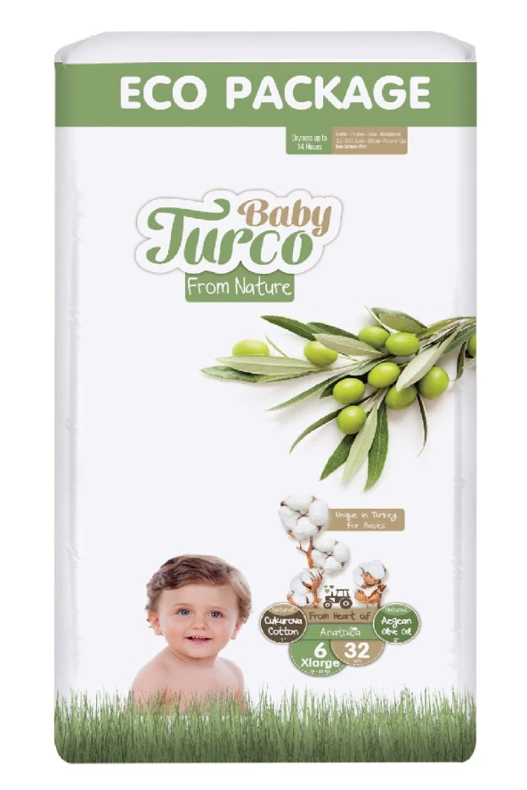 BABY TURCO İKİZ JUMBO BEBEK BEZİ 6NO 32Lİ