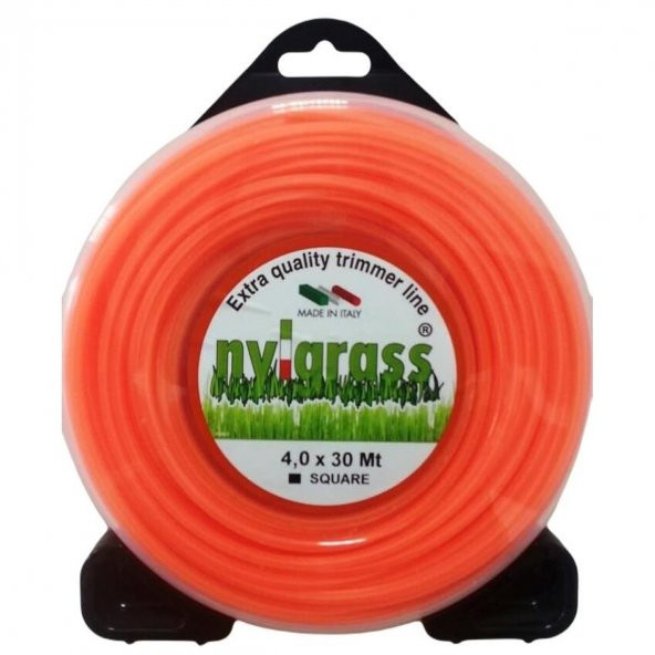 Nylgrass Tırpan Misinası Turuncu Dörtköşe 4 mm 30 mt