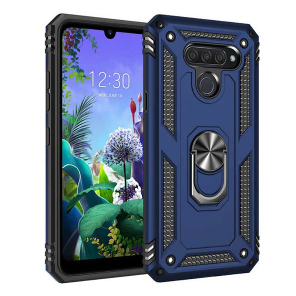 LG Q60 Kılıf Darbe Emici Selfie Yüzüklü Vega Silikon Kapak - 11