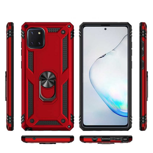 Samsung Galaxy A81/ Note 10 Lite Kılıf Darbe Emici Selfie Yüzüklü Vega Silikon Kapak - 3