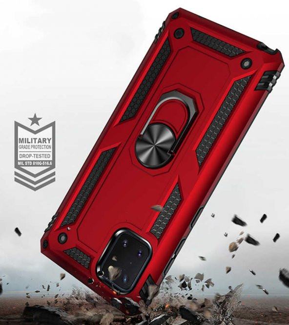 Samsung Galaxy A81/ Note 10 Lite Kılıf Darbe Emici Selfie Yüzüklü Vega Silikon Kapak - 5