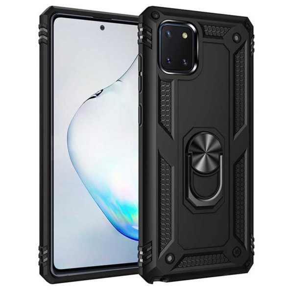 Samsung Galaxy A81/ Note 10 Lite Kılıf Darbe Emici Selfie Yüzüklü Vega Silikon Kapak - 12