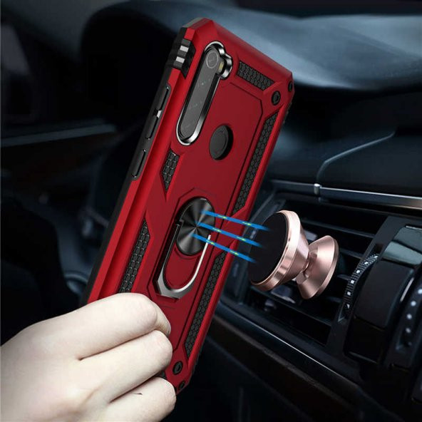 Xiaomi Redmi Note 8 Kılıf Darbe Emici Selfie Yüzüklü Vega Silikon Kapak - 2