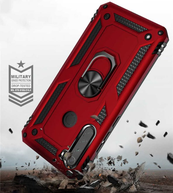 Xiaomi Redmi Note 8 Kılıf Darbe Emici Selfie Yüzüklü Vega Silikon Kapak - 5