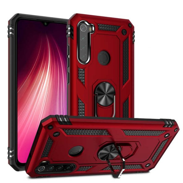 Xiaomi Redmi Note 8 Kılıf Darbe Emici Selfie Yüzüklü Vega Silikon Kapak - 7